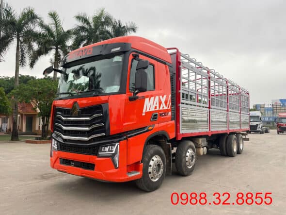Đánh Giá Xe Tải Howo Max 4 Chân Thùng Mui Bạt 14 Xe tải howo max 4 chân thùng mui bạt