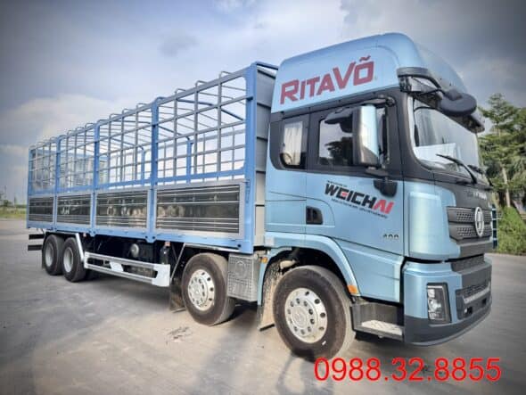 Xe Tải Shacman 4 Chân Thùng Mui Bạt 9.7m Đỉnh Cao Xe Tải Nặng 14 xe tải shacman 4 chân thùng mui bạt