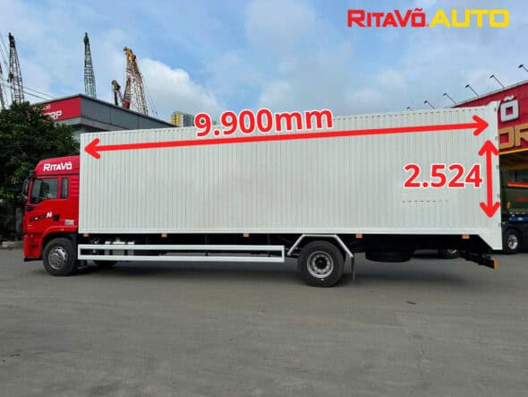 Xe Thùng Kín Tải 8 Tấn Shacman Cấu Hình Khủng, Giá Cạnh Tranh 22 Thùng dài tối đa công năng
